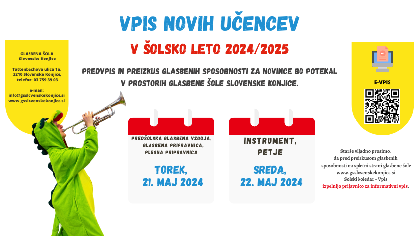 Vpis novih učencev v šolsko leto 2024/2025